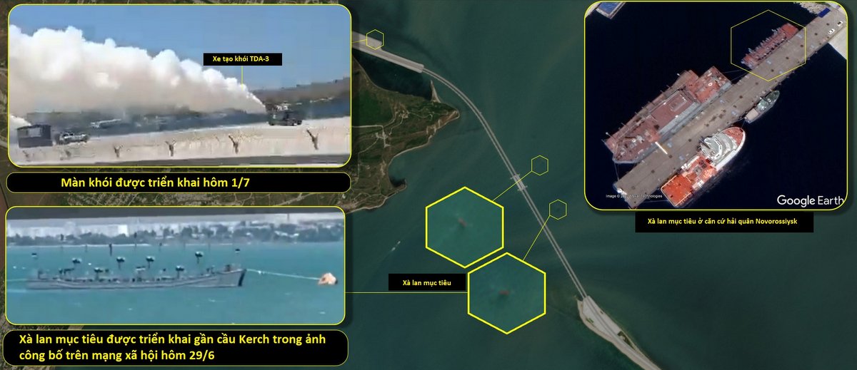 Nga dùng màn khói bảo vệ cầu nối Crimea