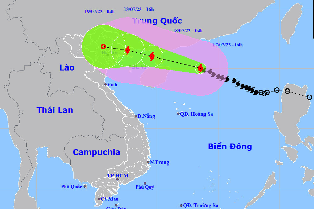Bão số 1 đang đạt sức mạnh lớn nhất, hướng về Quảng Ninh
