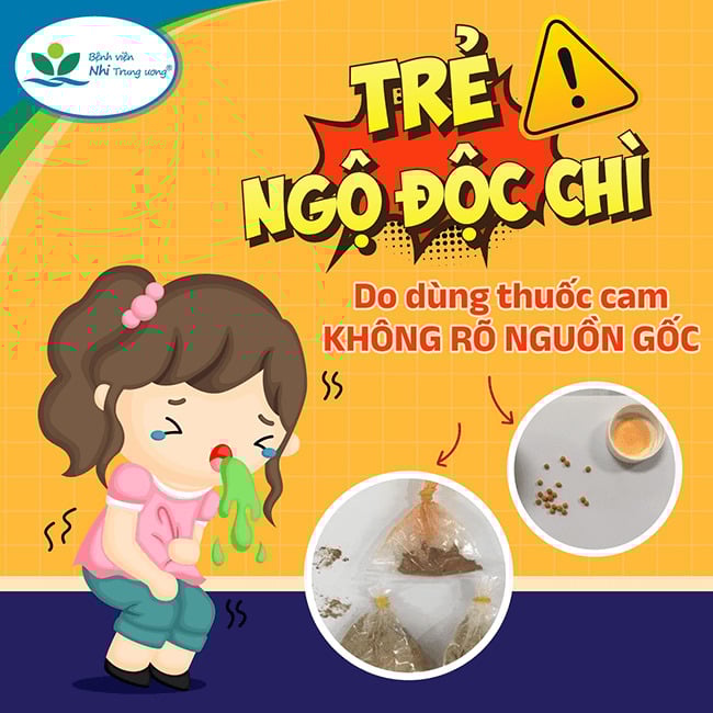 Ngộ độc chì nặng sau khi uống thuốc cam chữa bệnh